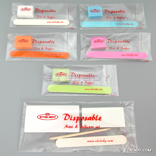 Disposable Nail File & Mini Buffer, Disposable Pedicure Kit