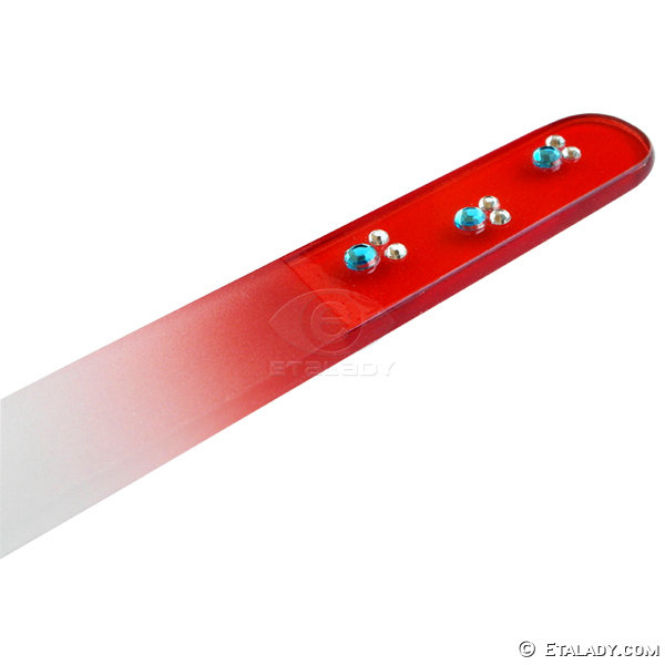 glass nail files with rhinestones