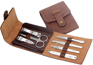 Folding Manicure Set With Button