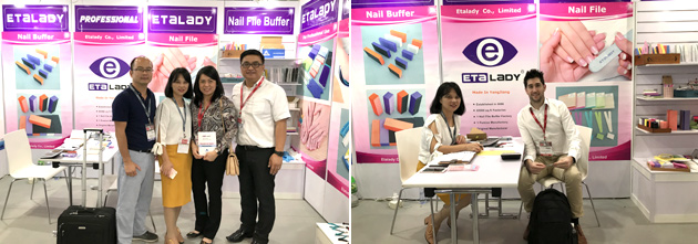 ETALADY Disposable nail products and nail file buffer manufactory exhibition show on Cosmoprof Asia in HongKong