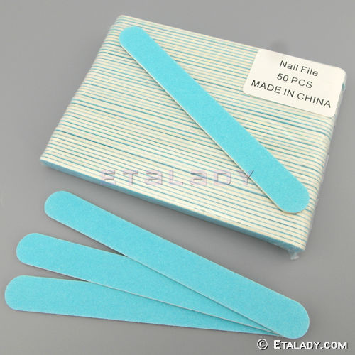 Blue sandpaper disposable nail file