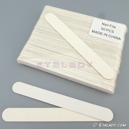 white disposable finger nail file mini emery boards