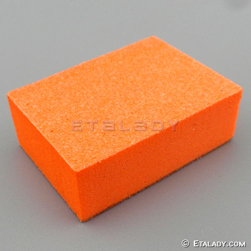Orange white mini disposable nail buffer block